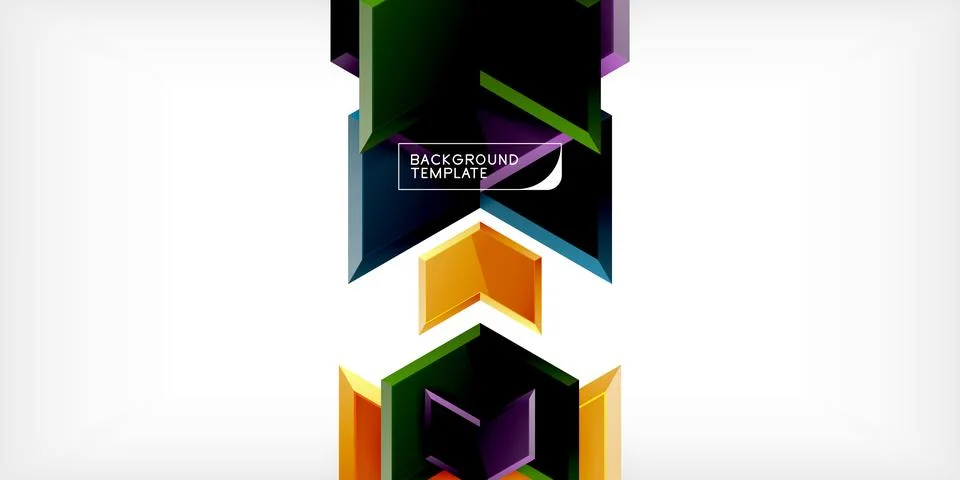 Vector 3d arrow techno design template Stock Illustration