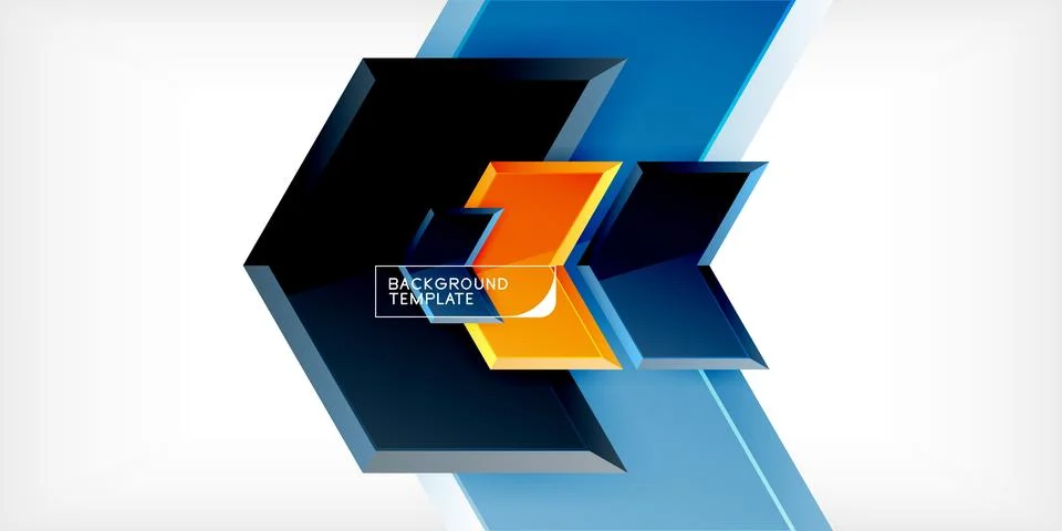 Vector 3d arrow techno design template Stock Illustration