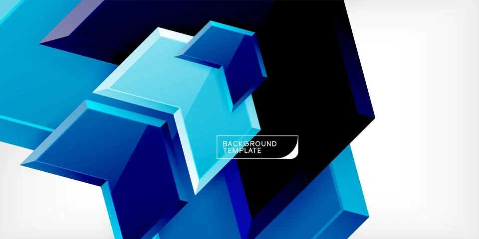 Vector 3d arrow techno design template Illustrazione stock