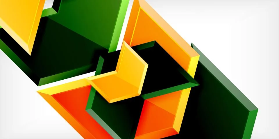 Vector 3d arrow techno design template Illustrazione stock