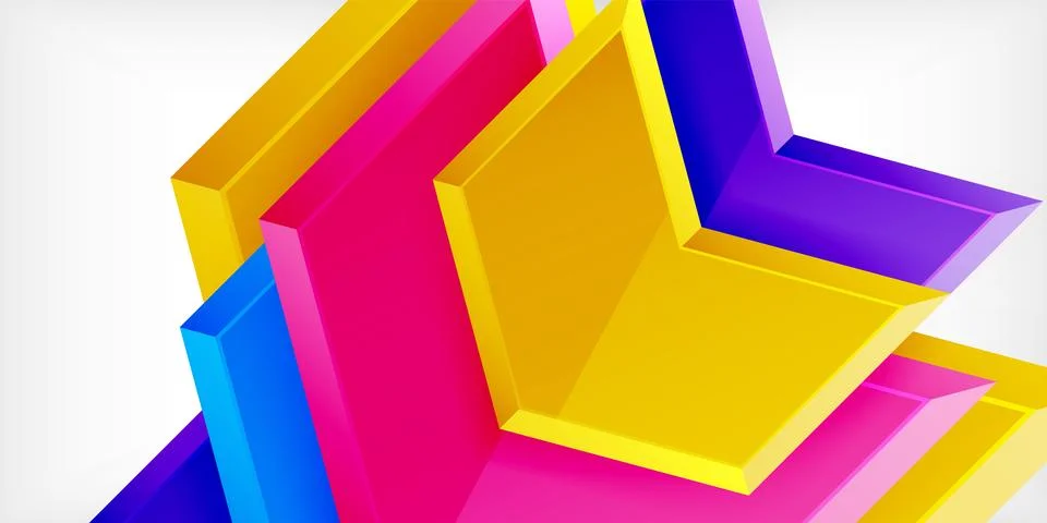 Vector 3d arrow techno design template Illustrazione stock