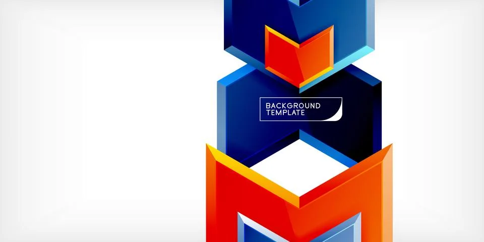 Vector 3d arrow techno design template Illustrazione stock