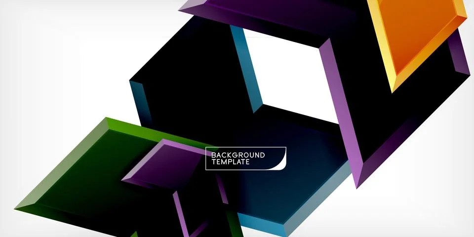 Vector 3d arrow techno design template Stock Illustration