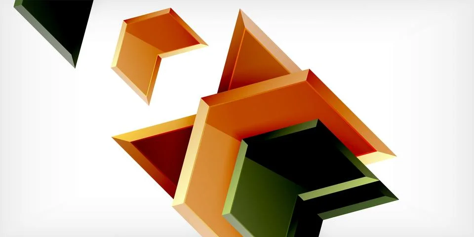 Vector 3d arrow techno design template Illustrazione stock
