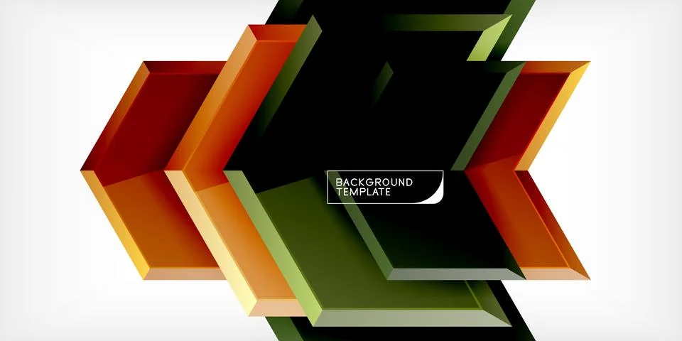 Vector 3d arrow techno design template Stock Illustration