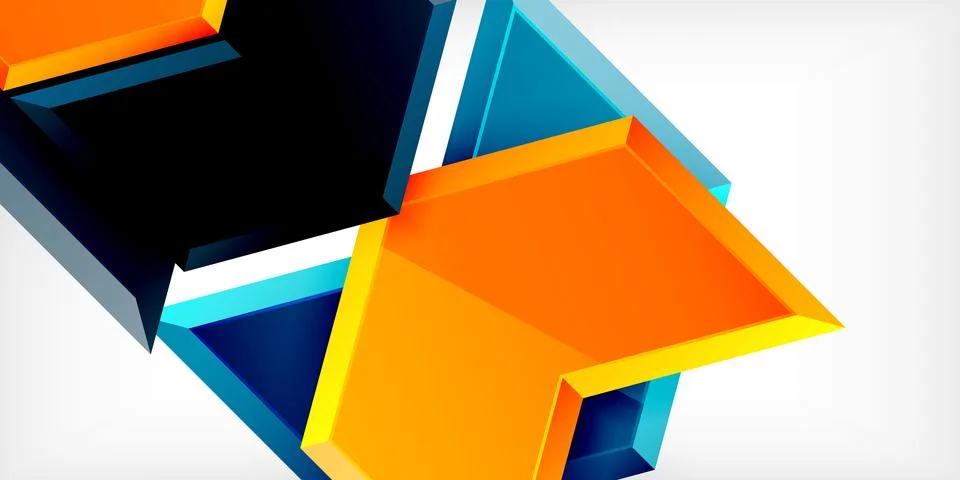 Vector 3d arrow techno design template Illustrazione stock