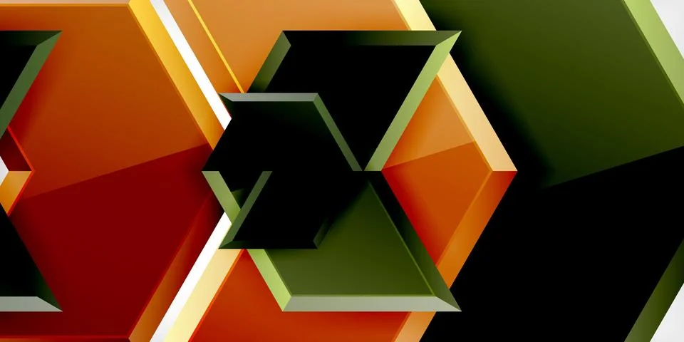 Vector 3d arrow techno design template Illustrazione stock