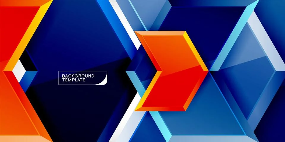 Vector 3d arrow techno design template Illustrazione stock