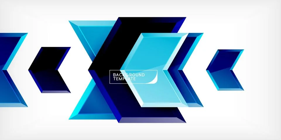 Vector 3d arrow techno design template Illustrazione stock