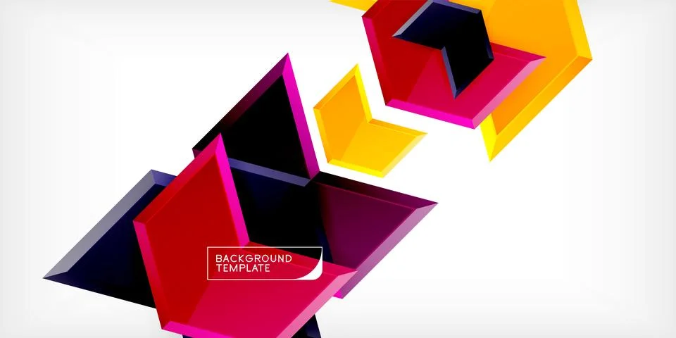 Vector 3d arrow techno design template Illustrazione stock