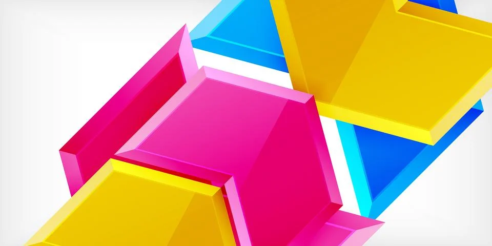 Vector 3d arrow techno design template Stock Illustration