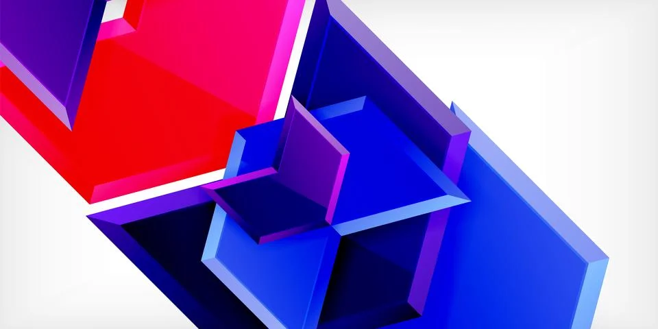 Vector 3d arrow techno design template Illustrazione stock
