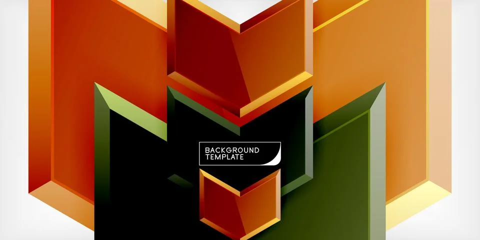 Vector 3d arrow techno design template Illustrazione stock