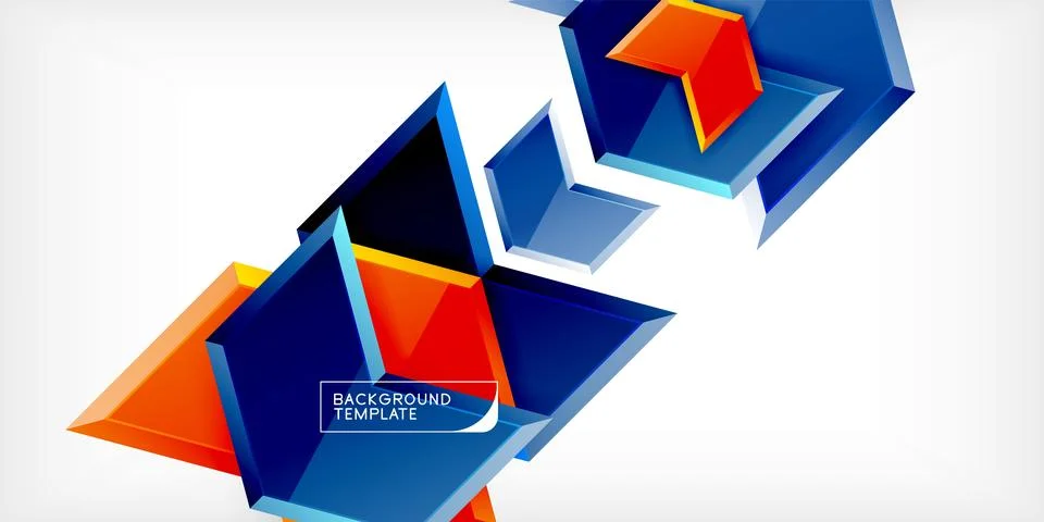 Vector 3d arrow techno design template Stock Illustration