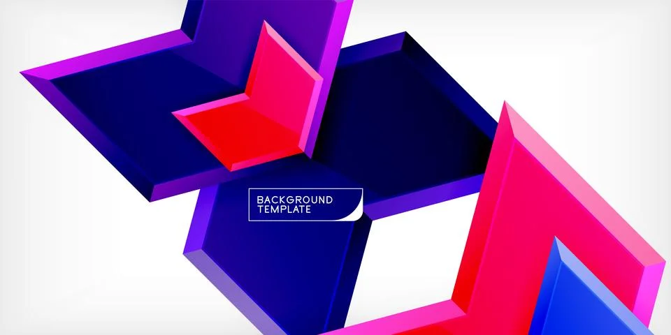Vector 3d arrow techno design template Illustrazione stock