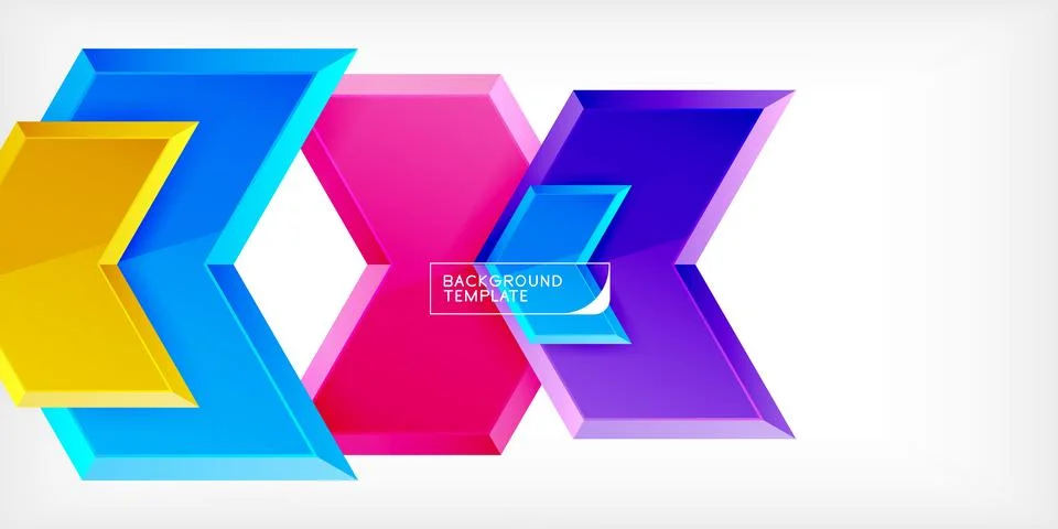 Vector 3d arrow techno design template Illustrazione stock