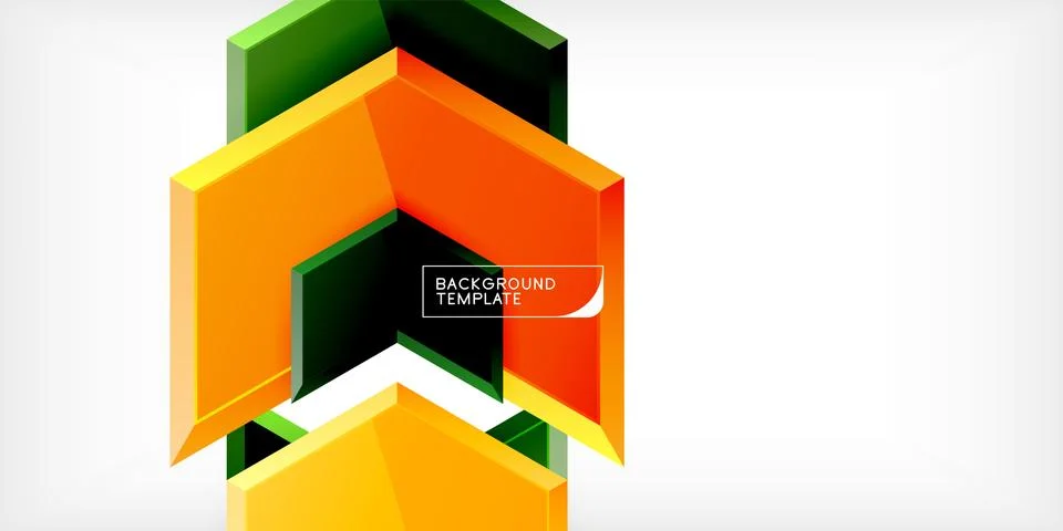 Vector 3d arrow techno design template Illustrazione stock