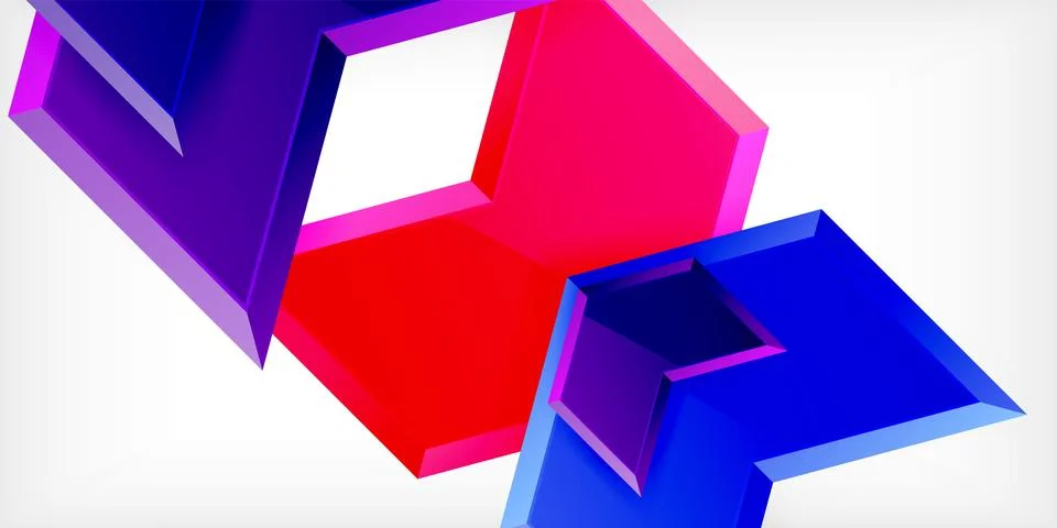 Vector 3d arrow techno design template Stock Illustration