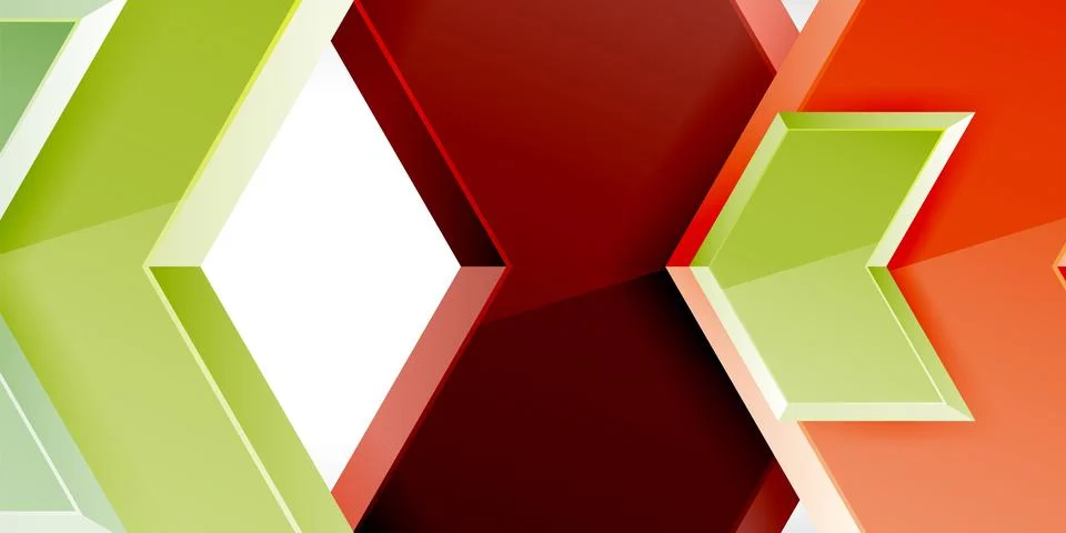 Vector 3d arrow techno design template Stock Illustration