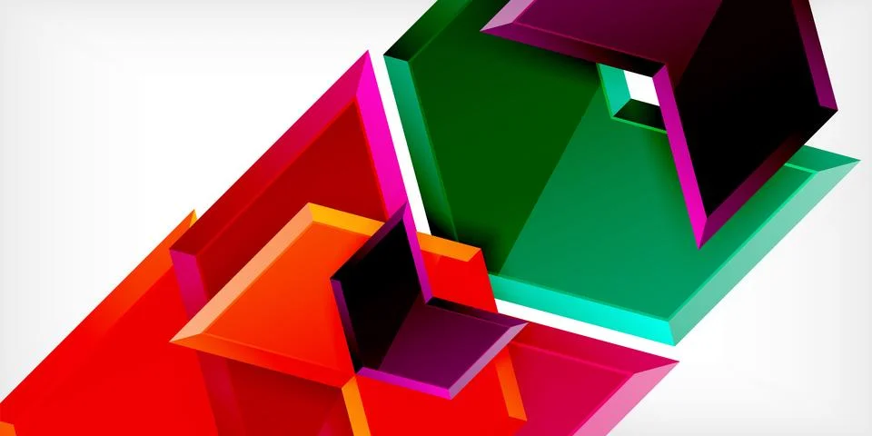 Vector 3d arrow techno design template Stock Illustration