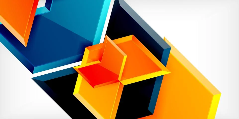 Vector 3d arrow techno design template Stock Illustration