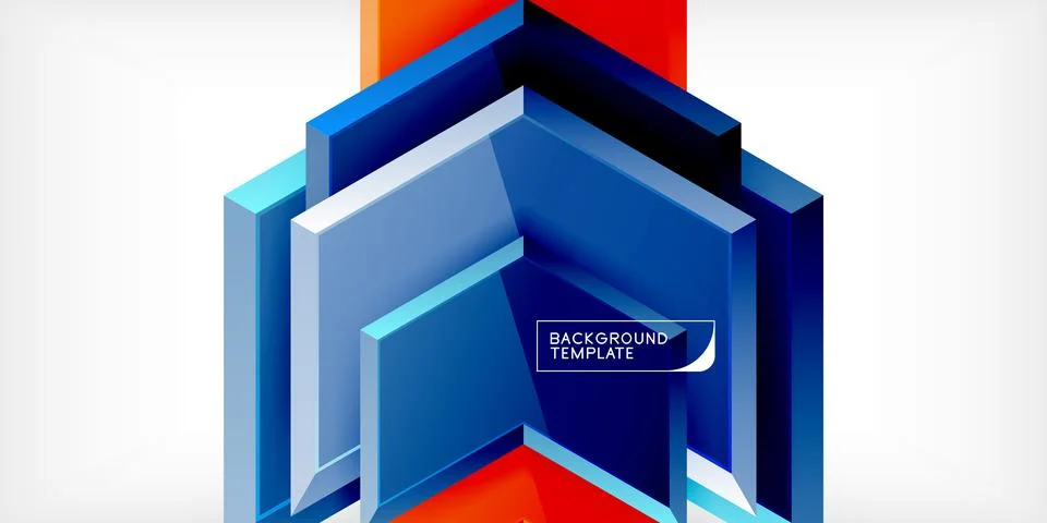 Vector 3d arrow techno design template Illustrazione stock
