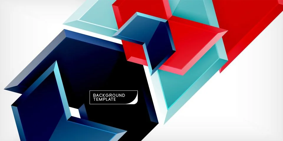 Vector 3d arrow techno design template Stock Illustration