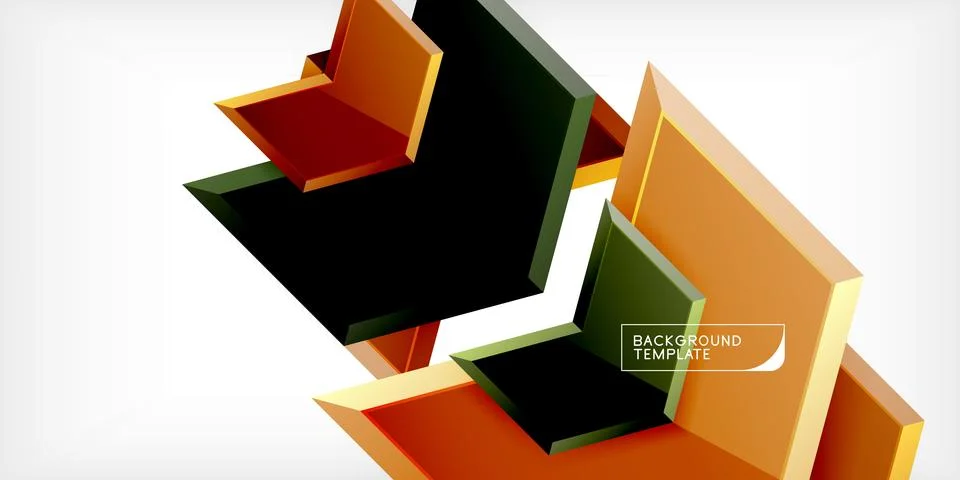 Vector 3d arrow techno design template Illustrazione stock