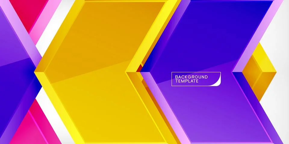 Vector 3d arrow techno design template Stock Illustration