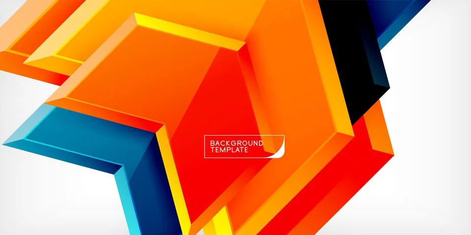 Vector 3d arrow techno design template Illustrazione stock