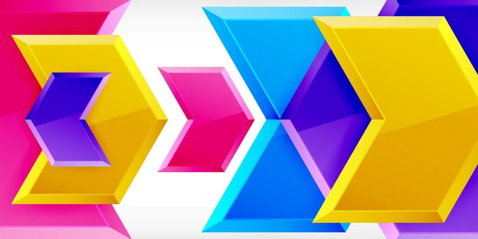 Vector 3d arrow techno design template Stock Illustration