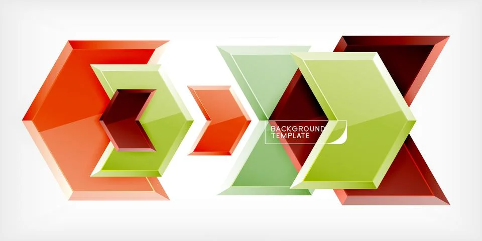 Vector 3d arrow techno design template Stock Illustration
