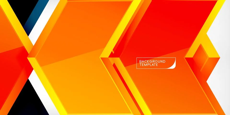 Vector 3d arrow techno design template Illustrazione stock