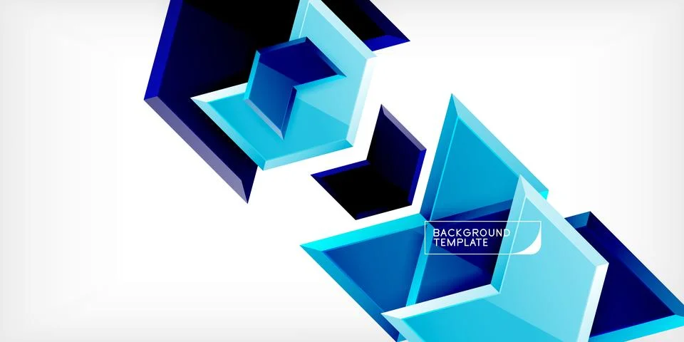 Vector 3d arrow techno design template Stock Illustration