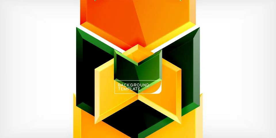 Vector 3d arrow techno design template Illustrazione stock