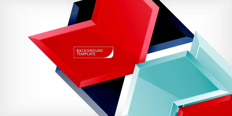 Vector 3d arrow techno design template Stock Illustration