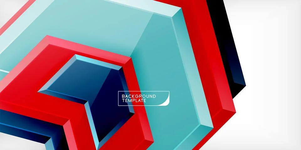 Vector 3d arrow techno design template Illustrazione stock