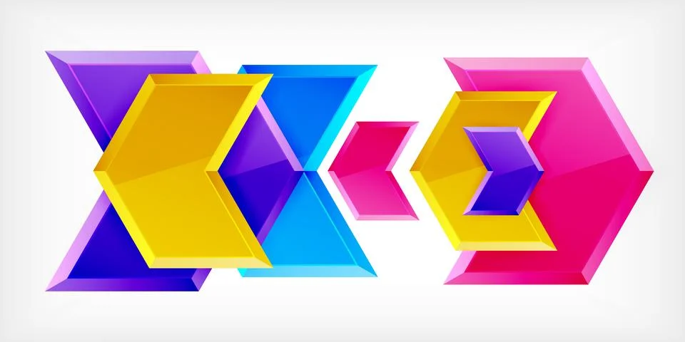 Vector 3d arrow techno design template Stock Illustration