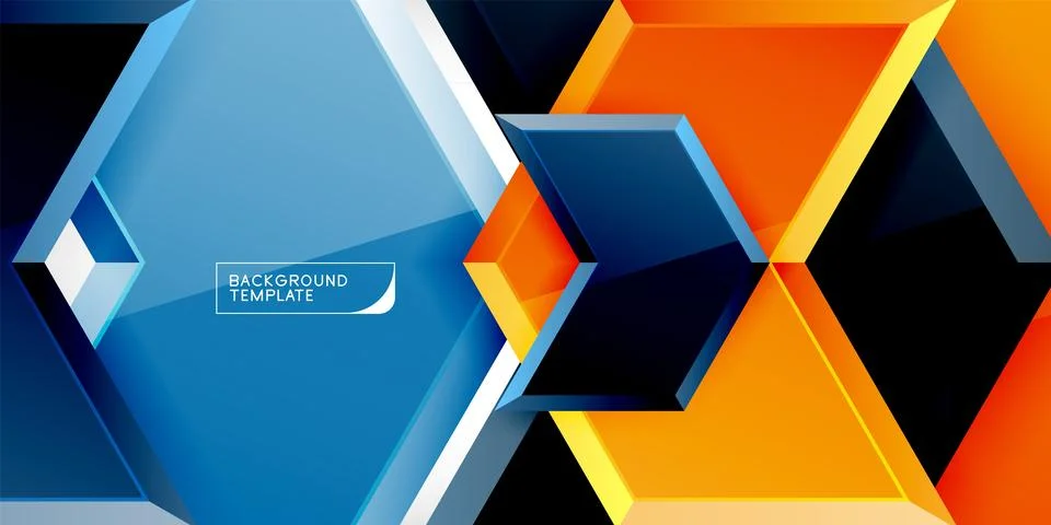 Vector 3d arrow techno design template Stock Illustration