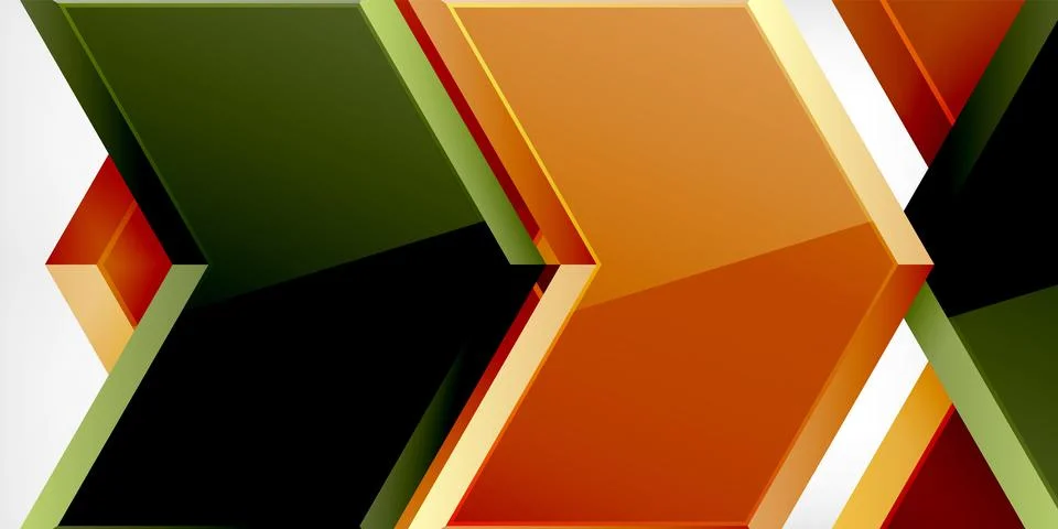 Vector 3d arrow techno design template Illustrazione stock