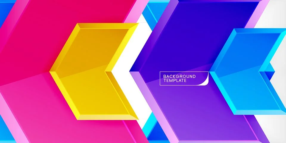 Vector 3d arrow techno design template Illustrazione stock