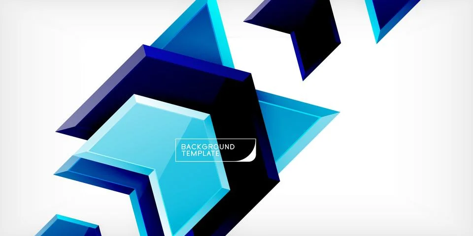 Vector 3d arrow techno design template Illustrazione stock