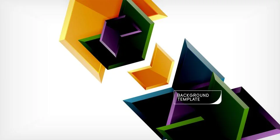 Vector 3d arrow techno design template Illustrazione stock