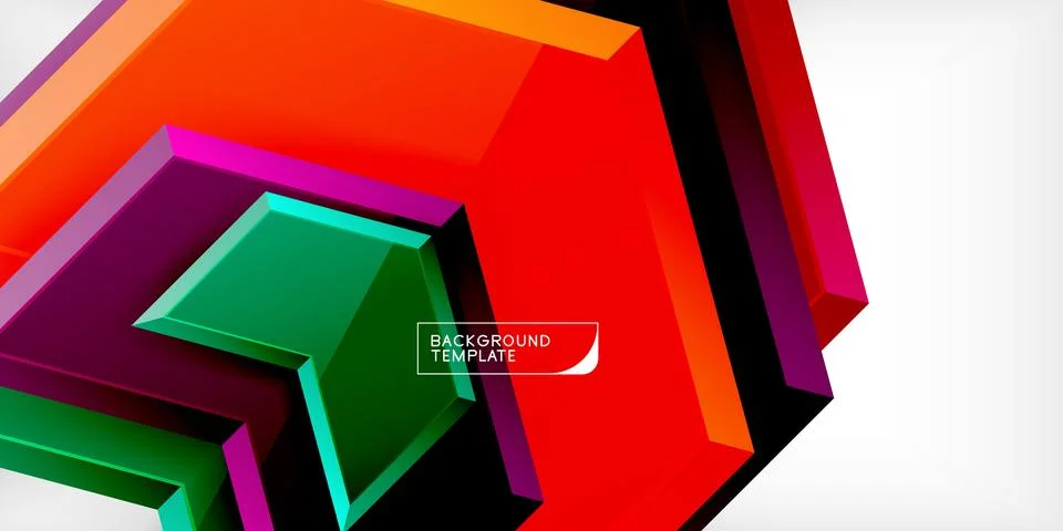 Vector 3d arrow techno design template Illustrazione stock