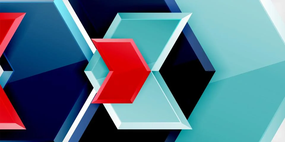 Vector 3d arrow techno design template Illustrazione stock