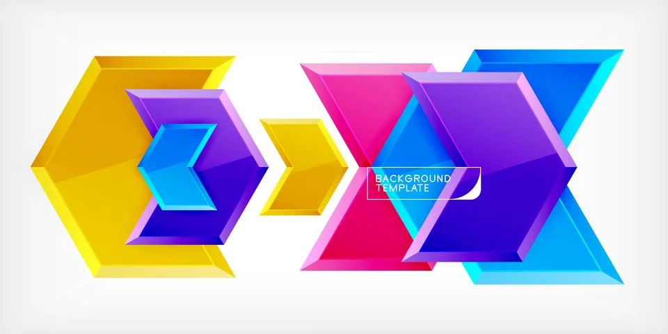 Vector 3d arrow techno design template Illustrazione stock