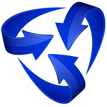 Vector 3d arrows Illustrazione stock