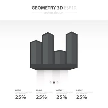 Vector 3d arrows infographic. Template for diagram, graph, presentation and c Stock Illustration