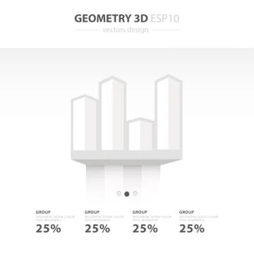 Vector 3d arrows infographic. Template for diagram, graph, presentation and c 스톡 일러스트
