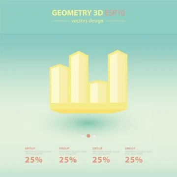 Vector 3d arrows infographic. Template for diagram, graph, presentation and c Stock Illustration
